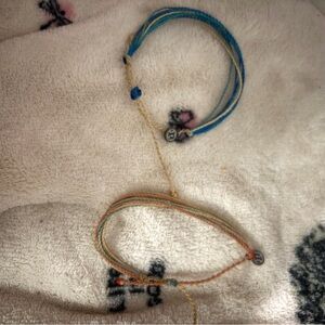 Pura Vida Blue and Tan Bracelets
